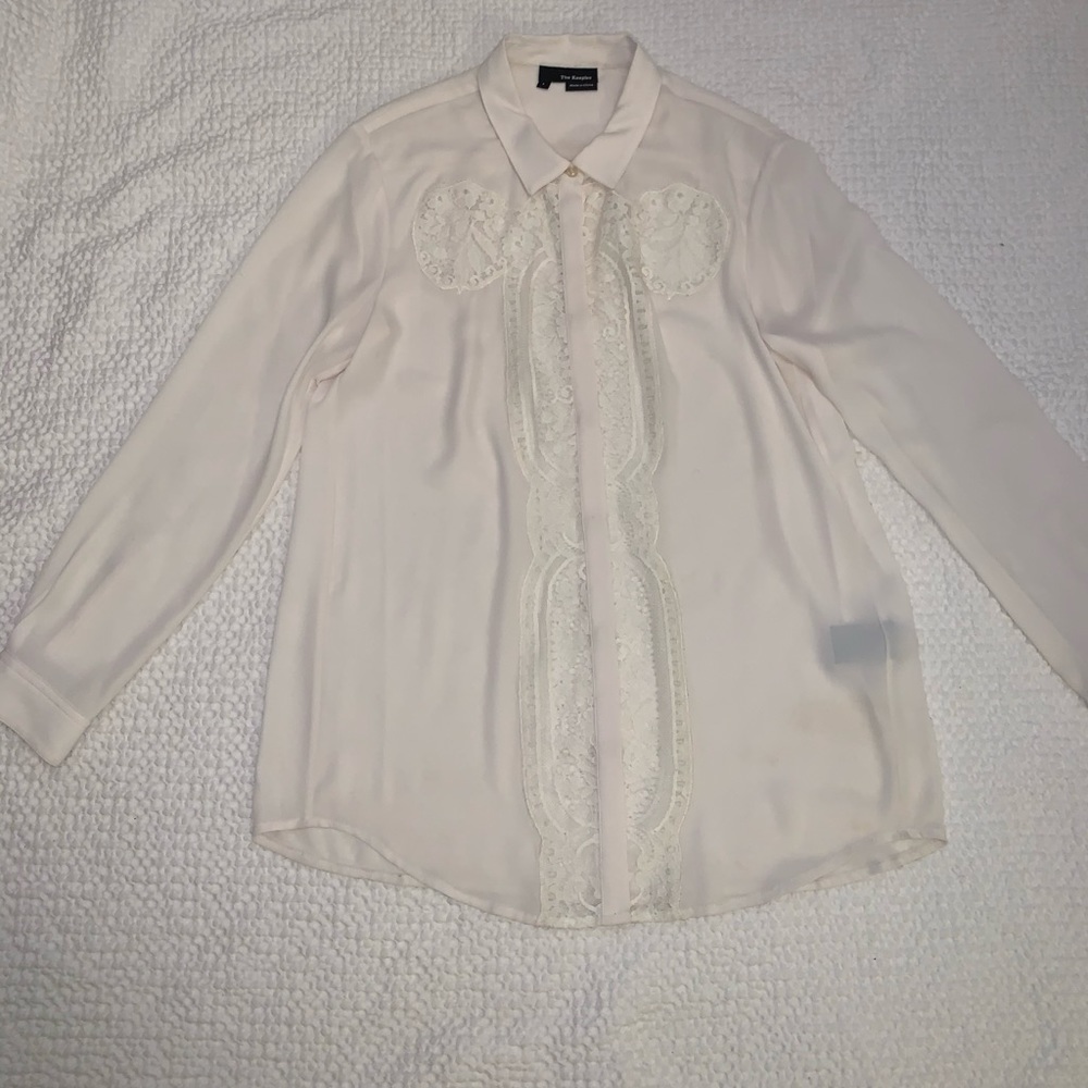 THE KOOPLES white lace blouse